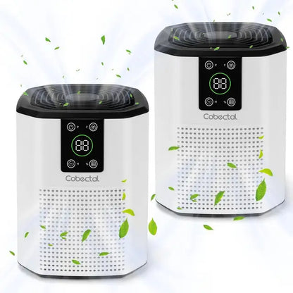 Cobectal PureSerene HEPA Air Purifier Kit (2-Pack), Medical Grade Filtration with H13 True HEPA Filter, Indoor Air Purifier