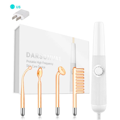 DARSONVAL High Frequency Electrode Wand Machine Neon Electrotherapy Glass Tube Acne Spot Wrinkles Remover Beauty Facial Care