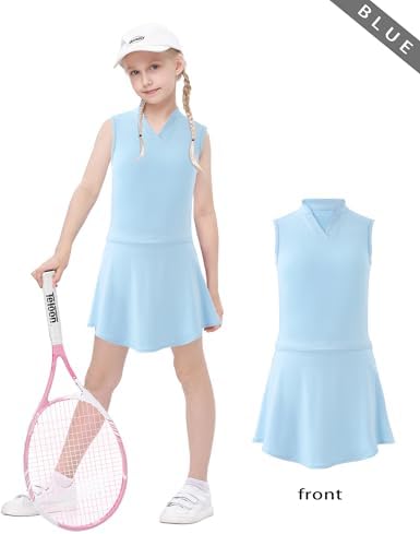 LionJIE Kids Girls Tennis Golf Dress Outfit