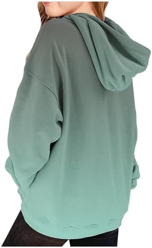 Cute Trendy Preppy Gradient Over-sized Ganymides