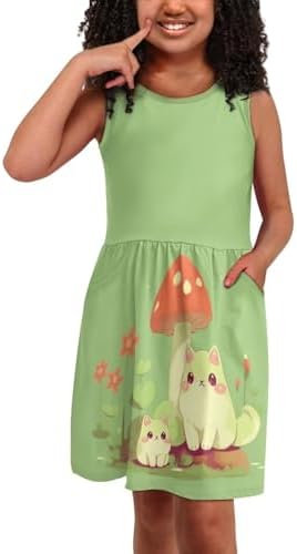 Girls Summer Midi Dress with Pockets