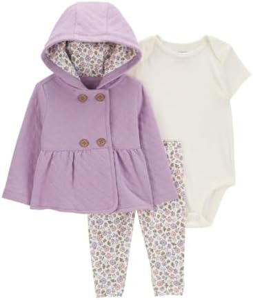 Carters Baby Girl Quilted Layette Set Perfect for Warm Weather