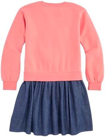 Vineyard Vines Girls Sweatshirt Woven Dress