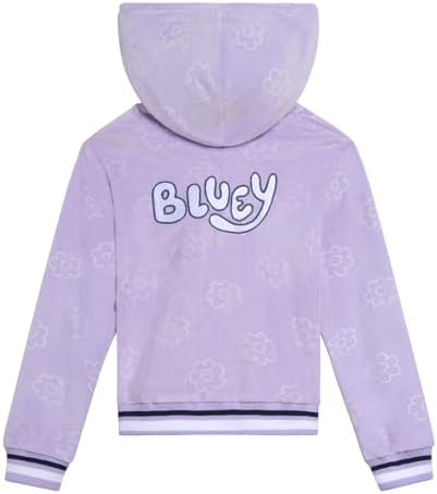 Bluey Girls Velour Zip-Up Hoodie Jogger Pants Set