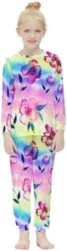 MEIKKO Girls Thermal Pajama Set Long Johns