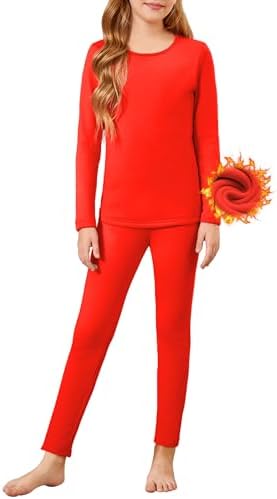 Sleek and Cozy Girls Thermal Underwear Set - Perfect Match for Winter