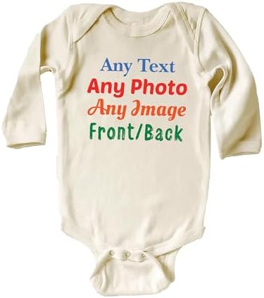 Voila Print Personalized Baby Bodysuit with Custom Text and Photo