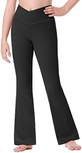Ewedoos Girls x26 3D Flare Crossover Pockets Yoga Leggings