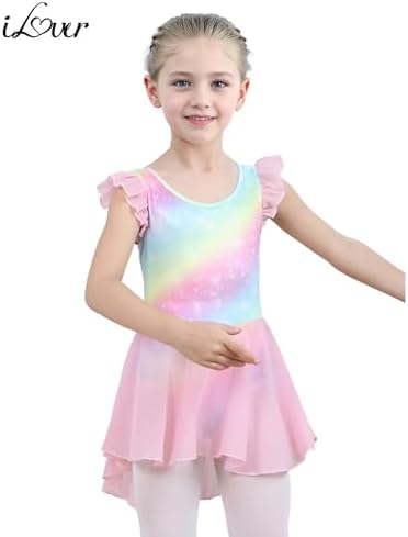 Classical Ruffle Sleeve Tutu Dress for Girls