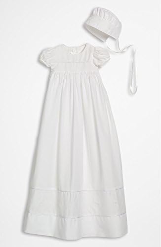 Elegant 34-inch Heirloom Christening Gown for Baby Girls