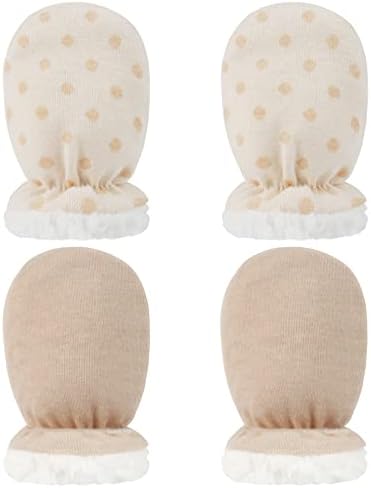 Hicdaw 2 Pairs Baby mittens Newborn to 18 Month