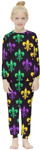 MEIKKO Girls Thermal Underwear Set Long Johns Lined