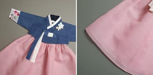 OUJIN I Korean Baby Girl Hanbok Floral Embroidery Brooch Included