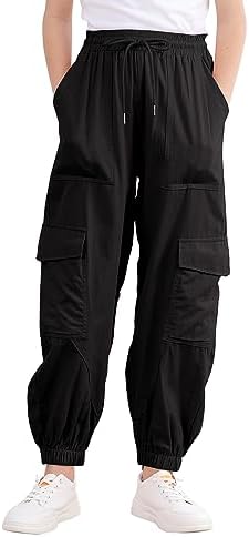 Kimoda Girls Cargo Pants Lightweight - Elastic Waist