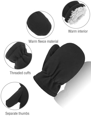 3 Pairs Baby Winter Mittens Fleece Gloves