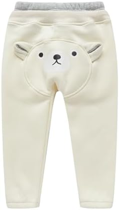 Perfect Kids Fleece Jogger Pants Adorable Bear Design