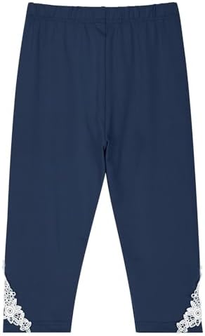Girls Summer Capri Leggings with Elastic Waist