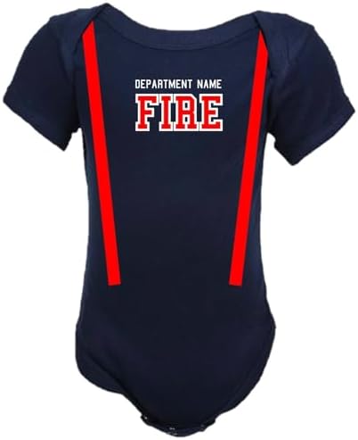Firefighter Name Personalized Black 2-Piece Baby Outfit