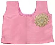 Green Dupion Silk Lehenga Choli for Kids