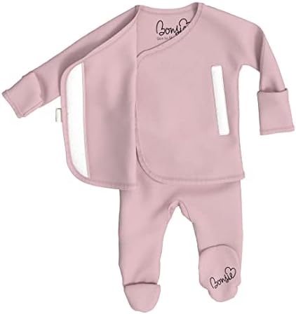 Bonsie Skin to Skin Footed One-Piece Dress in Pink with Peonies