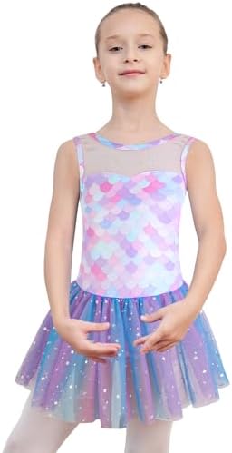 Sparklingle Ballet Leotard with Tutu for Girls