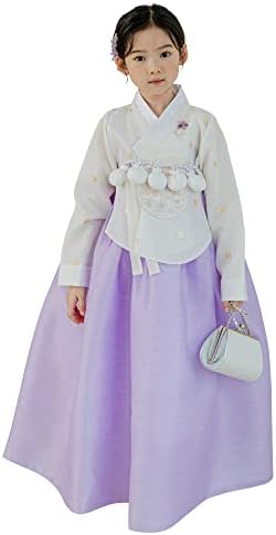 Ivory Foil Dangui Purple Girl Hanbok