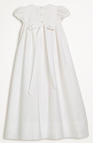 Elegant 34-inch Heirloom Christening Gown for Baby Girls