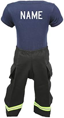 Firefighter Name Personalized Black 2-Piece Baby Outfit