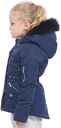RokkaRolla Girls Water-Resistant Winter Coat with Hooded Fur