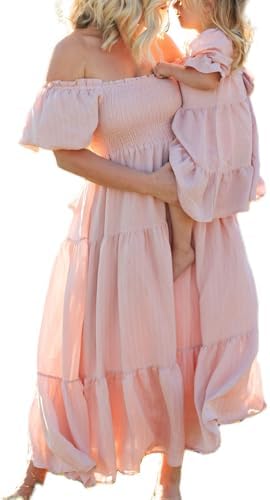 Mommy Me Off-Shoulder Maxi Dress