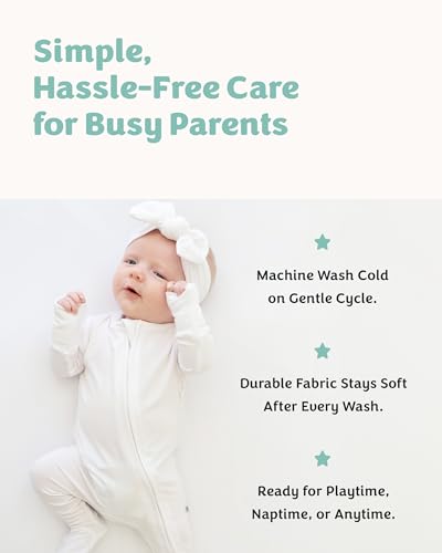 Caden Lane Zippered Baby Footie Pajamas Elevate diaper time and beyond