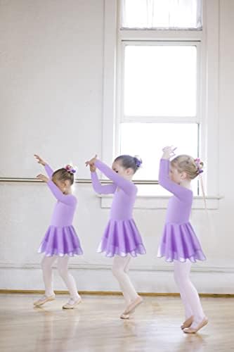 Stylish Girls Ballet Leotards with Petal Skirt and Bowknot Back for Dance