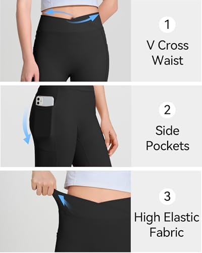V-Cross Reversible Yoga Pants for Girls