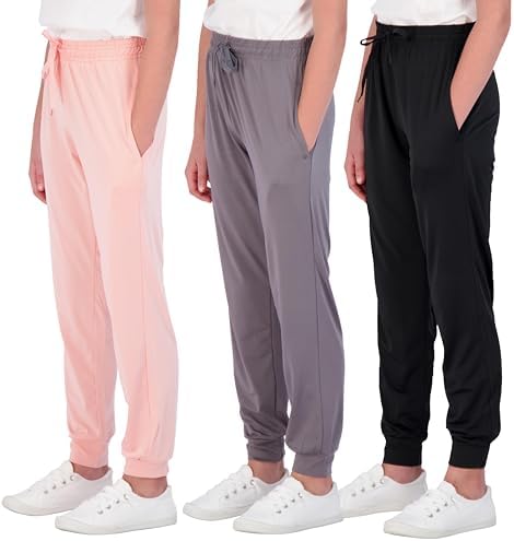 Trendy Girls Joggers 3-Pack Comfort Style Real Essentials