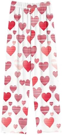 BONIXOOM Red Heart Print Pants