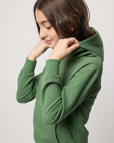 Real Essentials 3-Pack Girls Soft-Brushed Fleece Pullover Hoodie with Kangaroo Pocket