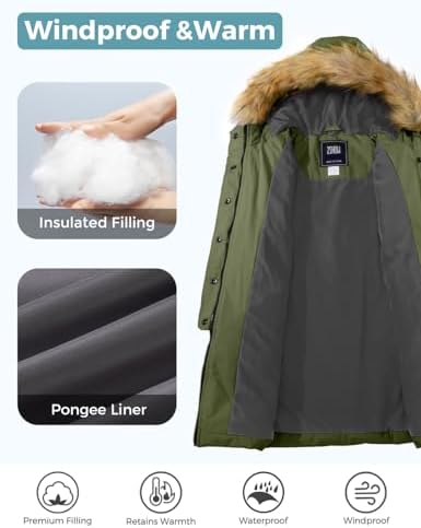 ZSHOW Girls Waterproof Winter Parka