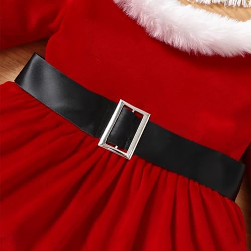 Christmas Baby Furred Border Dress Set for Boys and Girls