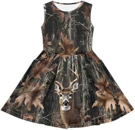 Frymappies Mini Sleeveless Summer Swing Dress for Girls 2-14Y