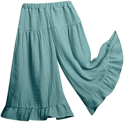 Wide-Leg Cotton Linen Pants for Kids