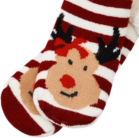 Zando Kids Fuzzy Socks with Grips - Cozy Winter Warmers for Toddlers Kids