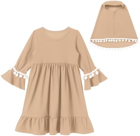 Newborn Islamia Dress Abaya Hijab for Baby Girls