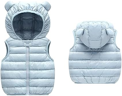 Warm stylish Down Synth Fibre Bear Ears Vest Jacket for Kids