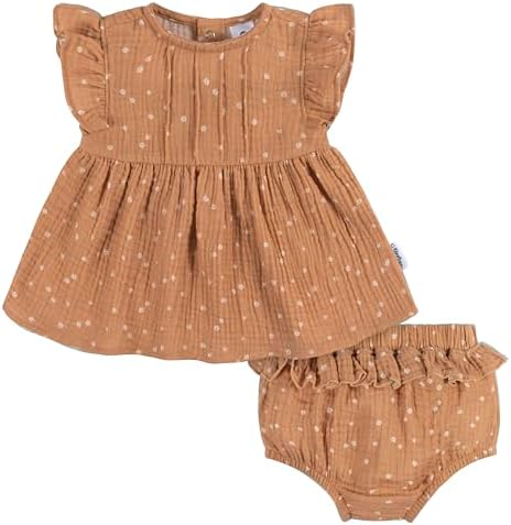 Gerber Baby Girls Playwear Set - Dress and Diaper Cover