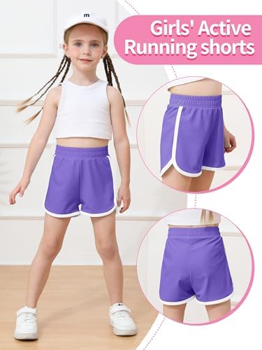 Resinta 4-Piece Toddler Girls Active Running Shorts Quick Dry Comfortable