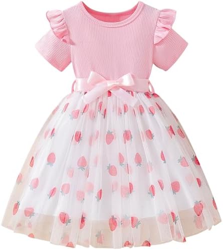 Girls Ruffle Tutu Dress for Toddler Princess Party