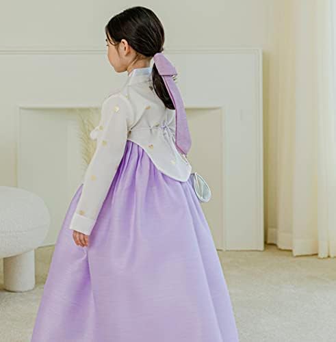 Ivory Foil Dangui Purple Girl Hanbok