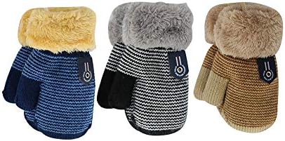 ORVINNER Winter Sherpa Lined Mittens for Babies