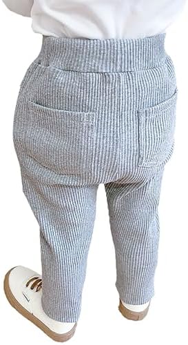 HDLEXstrained Slim Fit Rib Knit Pants for Kids