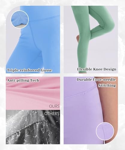3 Pack Girls Black Athletic Leggings Increasing Confidence Perfect for Gym Beyond